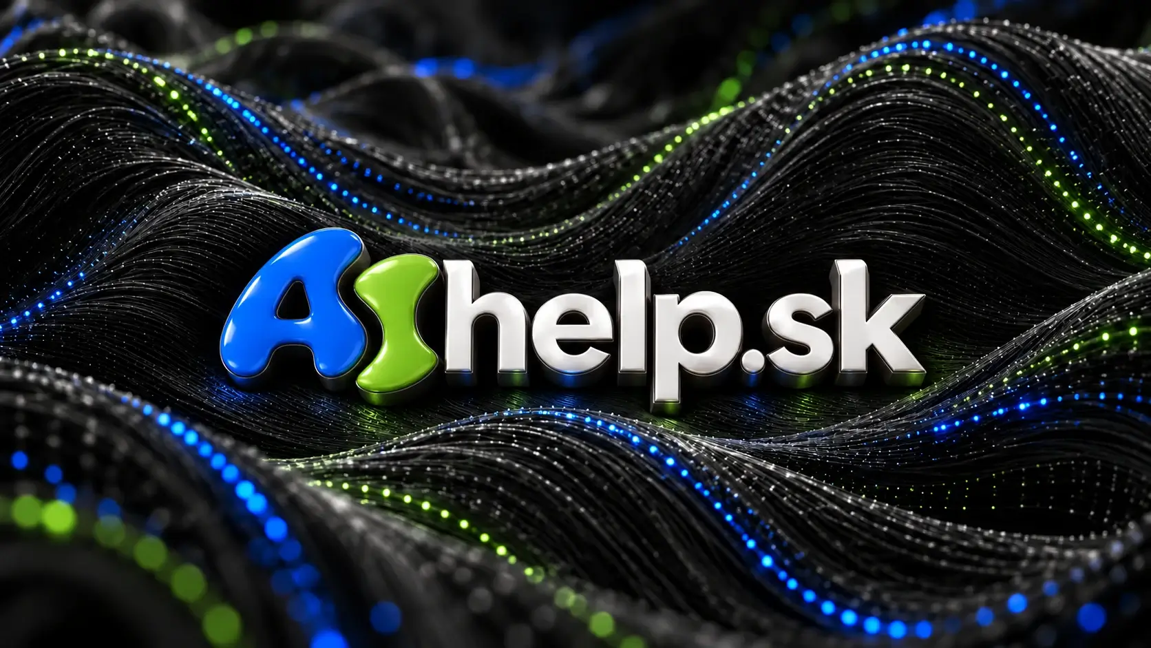 3D logo AIhelp.sk v scéne Neural Fabric